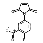 structure of CAS# 67154-40-9, 1-(4-Fluoro-3-nitrophenyl)-1H-pyrrole-2,5-dione;1-(4-fluoro-3-nitrophenyl)azoline-2,5-dione;MFCD00591947;N-(4-Fluoro-3-nitrophenyl)maleimide