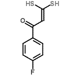 结构式 CAS# 67259-61-4, 1-(4-氟苯基)-3,3-二硫基-2-丙烯-1-酮