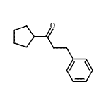 structure of CAS# 67281-41-8, 1-Cyclopentyl-3-phenyl-1-propanone;Cyclopentyl 2-phenethyl ketone;MFCD03842960