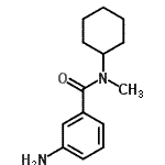 structure of CAS# 675112-76-2, 3-Amino-N-cyclohexyl-N-methylbenzamide;3-amino-N-cyclohexyl-N-methylbenzamide;3-Amino-N-cyclohexyl-N-methyl-benzamide;ASN 13093389