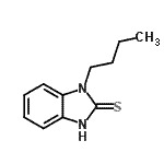 结构式 CAS# 67624-27-5, 1-丁基-1,3-二氢-2H-苯并咪唑-2-硫酮