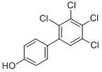 structure of CAS# 67651-34-7, 4-Hydroxy-2',3',4',5'-Tetrachlorobiphenyl;(1,1'-Biphenyl)-4-Ol, 2',3',4',5'-Tetrachloro-;2',3',4',5'-Tetrachloro-(1,1'-Biphenyl)-4-Ol;4-Hydroxy-2',3',4'-5'-Tetrachlorobiphenyl