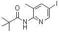 结构式 CAS# 677327-29-6, N-(5-碘-3-甲基-2-吡啶基)-2,2-二甲基丙酰胺