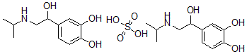 CAS#: 6779-80-2， (+)-3,4-Dihydroxy-alpha-[(Isopropylamino)Methyl]-Benzyl Alcohol Sulfate (2:1) (Salt) 