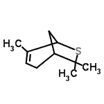 CAS 登录号：6784-03-8， 4,7,7-三甲基-6-硫杂双环[3.2.1]辛-3-烯