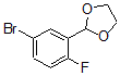 结构式 CAS# 679840-30-3, 1-溴-3-(1,3-二氧戊环-2-基)-4-氟苯
