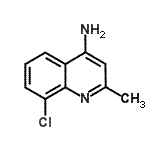 structure of CAS# 68017-48-1, 8-Chloro-2-methyl-4-quinolinamine;8-chloro-2-methyl-4-quinolinamine;8-chloro-2-methyl-4-quinolylamine;8-Chloro-2-methyl-quinolin-4-ylamine