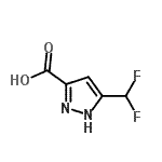 structure of CAS# 681034-51-5, 3-(Difluoromethyl)-1H-pyrazole-5-carboxylic acid;1H-pyrazole-5-carboxylic acid, 3-(difluoromethyl);1H-pyrazole-5-carboxylic acid, 3-(difluoromethyl)-;3-(difluoromethyl)-1H-pyrazole-5-carboxylic acid