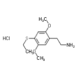 结构式 CAS# 681160-71-4, 2-[4-(乙硫基)-2,5-二甲氧基苯基]乙胺盐酸盐(1:1)