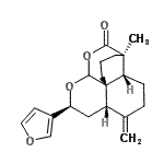 CAS 登录号：6813-08-7， (1S,2R,6S,8S,13S)-8-(3-呋喃基)-13-甲基-5-亚甲基-9,11-二氧杂四环[8.6.0.0<sup>1,6</sup>.0<sup>2,13</sup>]十六碳-12-酮