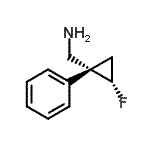 结构式 CAS# 681806-71-3, 1-[(1R,2S)-2-氟-1-苯基环丙基]甲胺