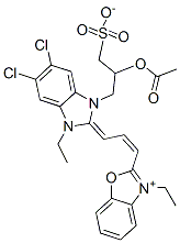 CAS#: 68239-65-6， 2-[3-[1-[2-Acetoxy-3-Sulphonatopropyl]-5,6-Dichloro-3-Ethyl-1,3-Dihydro-2H-Benzimidazol-2-Ylidene]Prop-1-Enyl]-3-Ethylbenzoxazolium