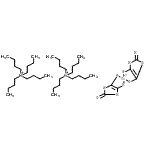 structure of CAS# 68449-38-7, Bis(N,N,N-tributyl-1-butanaminium) bis[4,5-di(sulfanyl-kappaS)-1,3-dithiole-2-thionato(2-)]zincate(2-)