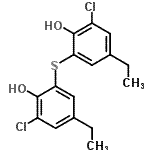 CAS 登录号：68658-40-2， 2-氯-6-(3-氯-5-乙基-2-羟基-苯基)硫基-4-乙基-苯酚