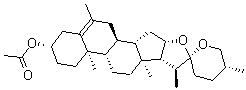 CAS 登录号：6877-73-2， (25R)-6-甲基螺甾-5-烯-3beta-醇乙酸酯