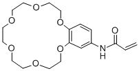 结构式 CAS# 68865-32-7, 4-丙烯酰胺基苯并-18-冠醚-6