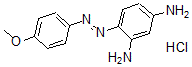 structure of CAS# 68936-13-0, 4-[2-(4-Methoxyphenyl)Diazenyl]-1,3-Benzenediamine Hydrochloride (1:1);4-Methoxychrysoidine Hydrochloride 4-(4-Methoxyphenylazo)-1,3-Phenylenediamine Monohydrochloride;4-(4-METHOXYPHENYLAZO)-1,3-PHENYLENEDIAMINE MONOHYDROCHLORIDE;4-METHOXYCHRYSOIDINE HYDROCHLORIDE