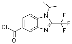 结构式 CAS# 690632-69-0, 1-异丙基-2-(三氟甲基)-1H-苯并咪唑-5-甲酰氯