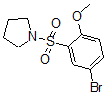 结构式 CAS# 691381-10-9, 1-[(5-溴-2-甲氧基苯基)磺酰基]-吡咯烷