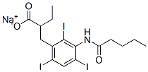 CAS 登录号：69382-17-8， 2-乙基-3-(3-戊酰基氨基-2,4,6-三碘苯基)丙酸钠盐