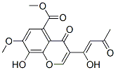 CAS 登录号：69448-97-1， 8-羟基-3-(1-羟基-3-氧代-1-丁烯基)-7-甲氧基-4-氧代-4H-1-苯并吡喃-5-羧酸甲酯
