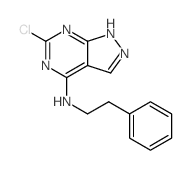CAS 登录号：6958-84-5， 3-氯-N-苯乙基-2,4,8,9-四氮杂双环[4.3.0]壬-2,4,7,10-四烯-5-胺