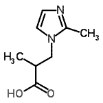 structure of CAS# 696646-15-8, 2-Methyl-3-(2-methyl-1H-imidazol-1-yl)propanoic acid;2-Methyl-2-propenyl 4-piperidinylmethyl ether;2-Methyl-3-(2-methyl-imidazol-1-yl)-propanoic acid;2-Methyl-3-(2-methyl-imidazol-1-yl)-propionic acid