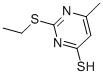 structure of CAS# 6967-58-4, 2-Ethylsulfanyl-6-Methyl-Pyrimidine-4-Thiol;2-(Ethylthio)-6-Methyl-1H-Pyrimidine-4-Thione;Nsc67307;Mls000736747