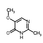 结构式 CAS# 698-35-1, 5-甲氧基-2-甲基-4(3H)-嘧啶酮