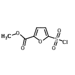 structure of CAS# 69816-05-3, Methyl 5-(chlorosulfonyl)-2-furoate;2-(Chlorosulfonyl)-5-(methoxycarbonyl)furan;5-(Methoxycarbonyl)furan-2-sulfonyl chloride;methyl 5-(chlorosulfonyl)furan-2-carboxylate