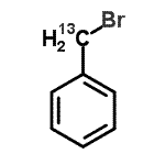 structure of CAS# 69838-86-4, [Bromo(<sup>13</sup>C)methyl]benzene;[¦Á-13C]benzyl bromide;Benzyl bromide-α-13C;BENZYL-α-13CBROMIDE