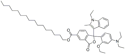 CAS 登录号：69898-62-0， 1-[4-(二乙基氨基)-2-乙氧基苯基]-1-(1-乙基-2-甲基-1H-吲哚-3-基)-1,3-二氢-3-氧代异苯并呋喃-5-羧酸十六烷基酯
