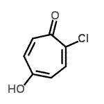 CAS 登录号：7009-16-7， 2-氯-5-羟基-2,4,6-环庚三烯-1-酮