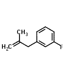 结构式 CAS# 701-80-4, 1-氟-3-(2-甲基-2-丙烯-1-基)苯