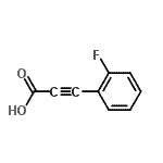 structure of CAS# 704-97-2, 3-(2-fluorophenyl)prop-2-ynoic acid;(2-Fluorophenyl)propynoic acid;(2-Fluoro-phenyl)-propynoic acid