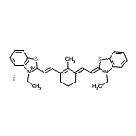 CAS 登录号：70446-37-6， 3-乙基-2-[(E)-2-{(3E)-3-[(2Z)-2-(3-乙基-1,3-苯并噻唑-2(3H)-亚基)亚乙基]-2-甲基-1-环己烯-1-基}乙烯基]-1,3-苯并噻唑-3-鎓碘化物
