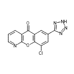 CAS 登录号：70502-82-8， 9-氯-7-(1H-四唑-5-基)-5H-苯并吡喃并[2,3-b]吡啶-5-酮