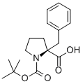 结构式 CAS# 706806-61-3, 叔丁氧羰基-(S)-alpha-苄基-脯氨酸