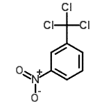 structure of CAS# 709-58-0, 1-Nitro-3-(trichloromethyl)benzene;1-nitro-3-(trichloromethyl)benzene;1-Nitro-3<wbr>-(trichlo<wbr>romethyl)<wbr>benzene, <wbr>3-Nitro-α<wbr>,α,α-tric<wbr>hlorotolu<wbr>ene, 3-(T<wbr>richlorom<wbr>ethyl)nit<wbr>robenzene;3-(Trichloromethyl)nitrobenzene