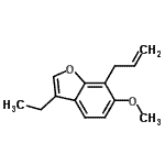 CAS 登录号：709028-40-0， 7-烯丙基-3-乙基-6-甲氧基-1-苯并呋喃