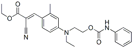 CAS 登录号：71032-97-8， 乙基2-氰基-3-[4-[乙基[2-[[(苯基氨基)羰基]氧基]乙基]氨基]-2-甲基苯基]丙烯酸酯