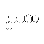 CAS 登录号：710329-44-5， 2-氟-N-(1H-吲唑-5-基)苯甲酰胺