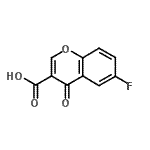 structure of CAS# 71346-17-3, 6-Fluoro-4-oxo-4H-chromene-3-carboxylic acid;6-Fluoro-4-oxo-4H-chromene-3-carboxylic acid;6-fluoro-4-oxochromene-3-carboxylic acid;6-Fluorochromone-3-carboxylic acid