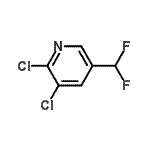 structure of CAS# 71690-06-7, 2,3-Dichloro-5-(difluoromethyl)pyridine;2,3-Dichloro-5-(difluoromethyl)pyridine;MFCD22199295