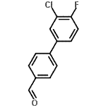 structure of CAS# 718628-28-5, 3'-Chloro-4'-fluoro-4-biphenylcarbaldehyde;4-(3-CHLORO-4-FLUOROPHENYL)BENZALDEHYDE