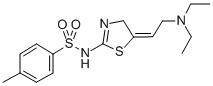 CAS 登录号：71933-25-0， N-(5-(2-(二乙基氨基)亚乙基)-4,5-二氢-2-噻唑基)-4-甲基苯磺酰胺