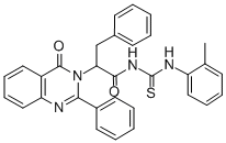 CAS 登录号：72045-81-9， N-[(2-甲基苯基)硫代氨基甲酰]-2-(4-氧代-2-苯基喹唑啉-3-基)-3-苯丙酰胺