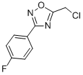 structure of CAS# 721428-34-8, 5-Chloromethyl-3-(4-Fluoro-Phenyl)-[1,2,4]Oxadiazole