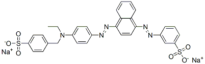 CAS#: 72207-98-8， Disodium 3-[[4-[[4-[Ethyl[(4-Sulphonatophenyl)Methyl]Amino]Phenyl]Azo]-1-Naphthyl]Azo]Benzenesulphonate