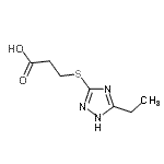 CAS 登录号：723249-75-0， 3-[(5-乙基-1H-1,2,4-三唑-3-基)硫基]丙酸